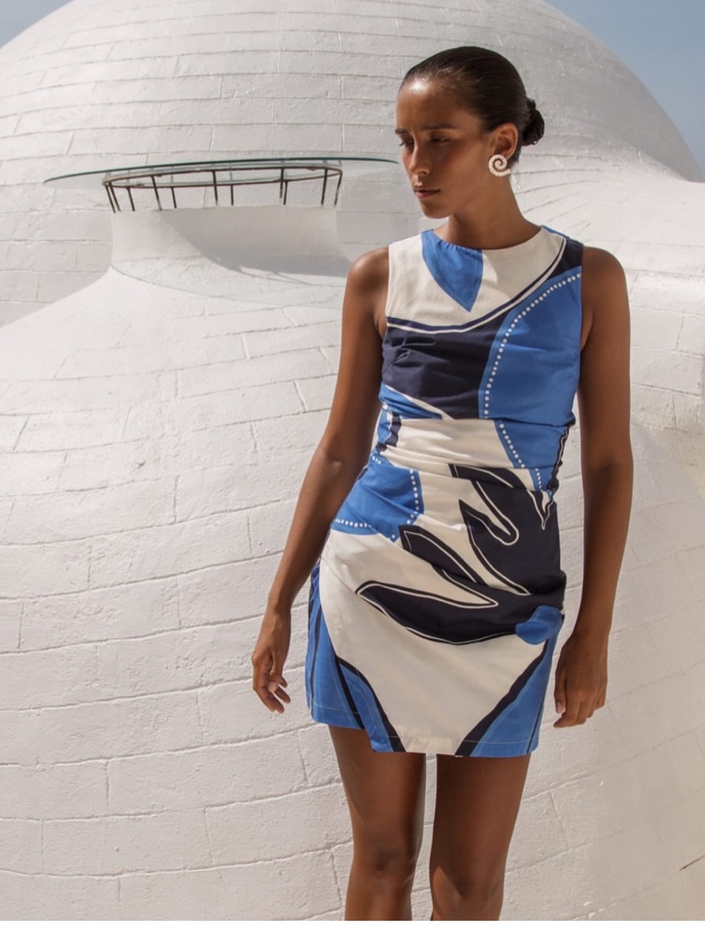 Mon Renn Twilight Palms Mini Dress